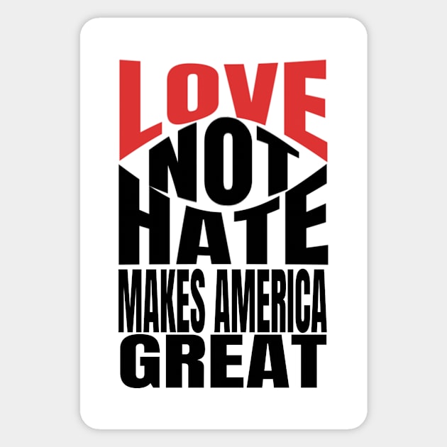 Love not Hate Sticker by blueavocado